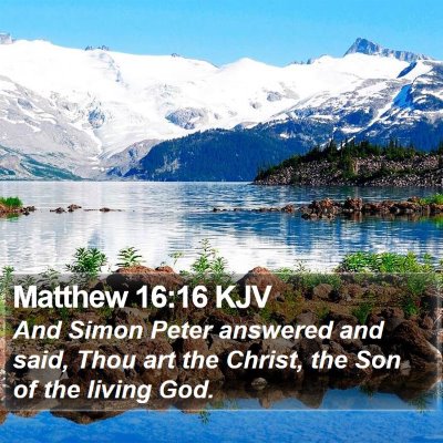 Matthew 16:16 KJV Bible Verse Image