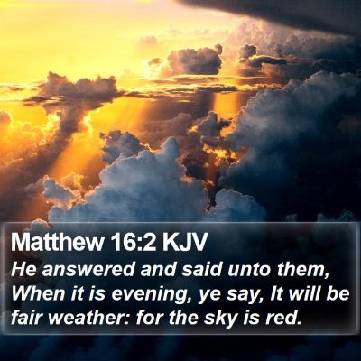 Matthew 16:2 KJV Bible Verse Image