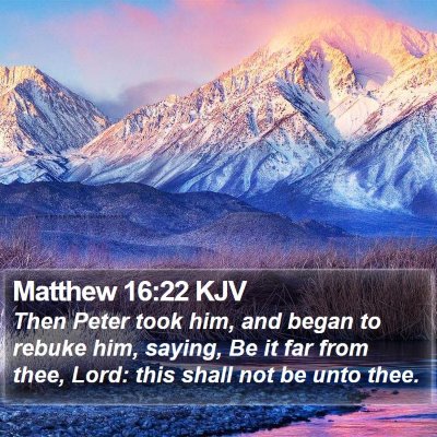 Matthew 16:22 KJV Bible Verse Image
