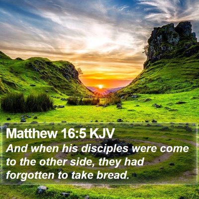 Matthew 16:5 KJV Bible Verse Image