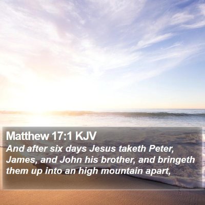 Matthew 17:1 KJV Bible Verse Image