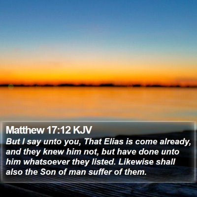 Matthew 17:12 KJV Bible Verse Image