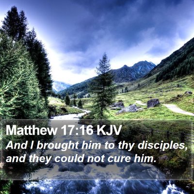 Matthew 17:16 KJV Bible Verse Image