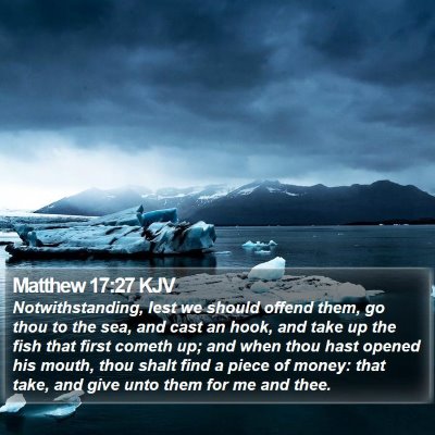 Matthew 17:27 KJV Bible Verse Image