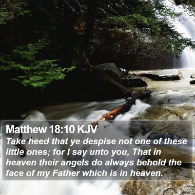 Matthew 18:10 KJV Bible Verse Image
