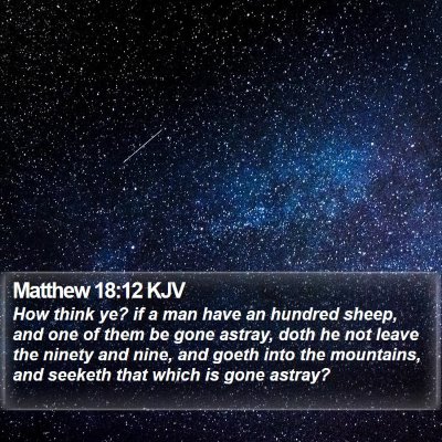 Matthew 18:12 KJV Bible Verse Image