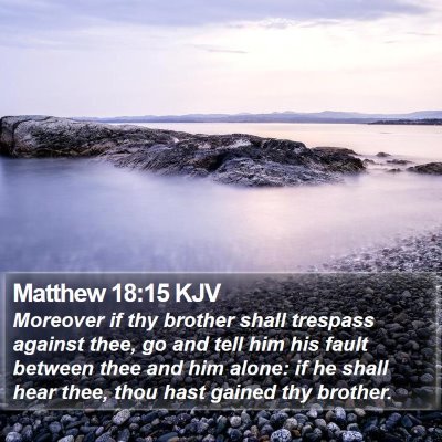 Matthew 18:15 KJV Bible Verse Image