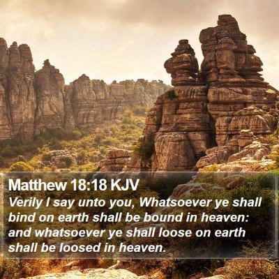 Matthew 18:18 KJV Bible Verse Image