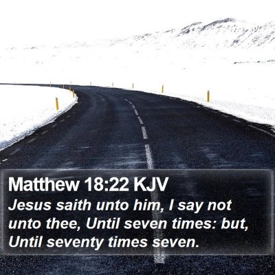 Matthew 18:22 KJV Bible Verse Image