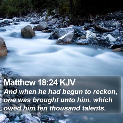 Matthew 18:24 KJV Bible Verse Image