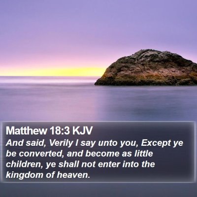 Matthew 18:3 KJV Bible Verse Image