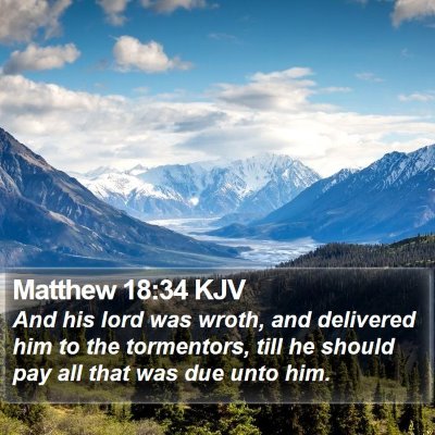 Matthew 18:34 KJV Bible Verse Image