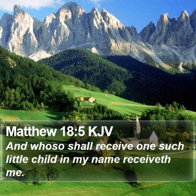 Matthew 18:5 KJV Bible Verse Image