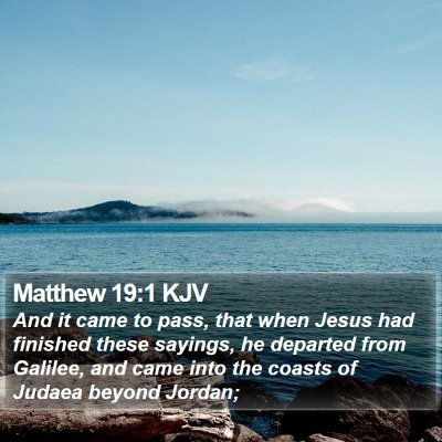 Matthew 19:1 KJV Bible Verse Image