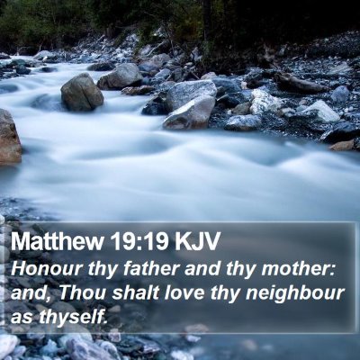 Matthew 19:19 KJV Bible Verse Image