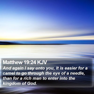 Matthew 19:24 KJV Bible Verse Image