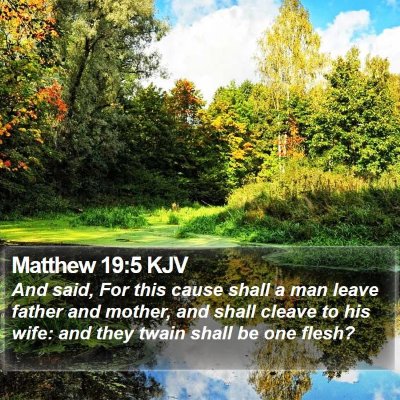 Matthew 19:5 KJV Bible Verse Image