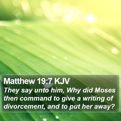 Matthew 19:7 KJV Bible Verse Image