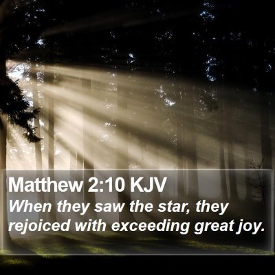 Matthew 2:10 KJV Bible Verse Image