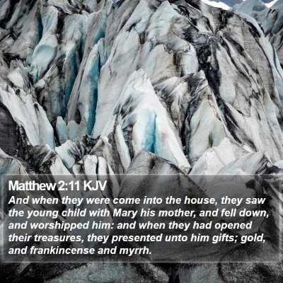 Matthew 2:11 KJV Bible Verse Image