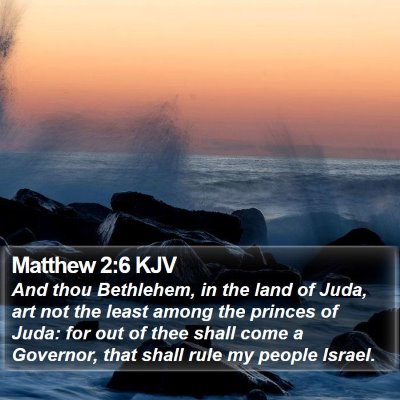 Matthew 2:6 KJV Bible Verse Image