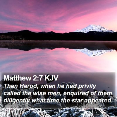 Matthew 2:7 KJV Bible Verse Image