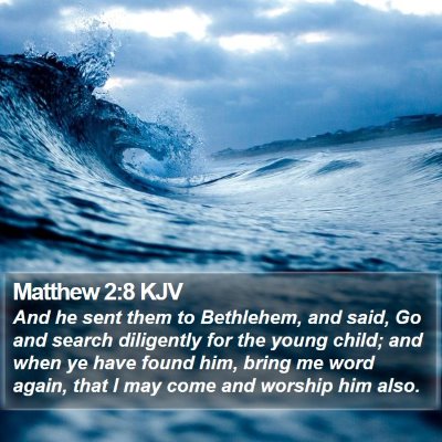 Matthew 2:8 KJV Bible Verse Image