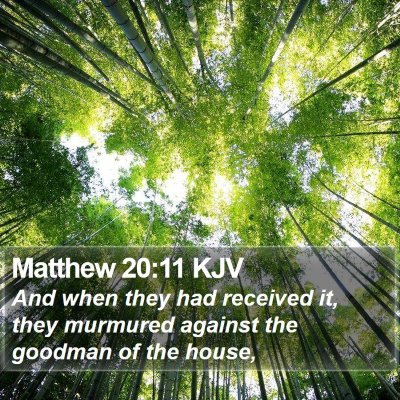 Matthew 20:11 KJV Bible Verse Image