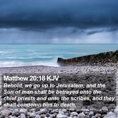 Matthew 20:18 KJV Bible Verse Image