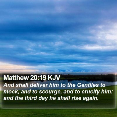 Matthew 20:19 KJV Bible Verse Image