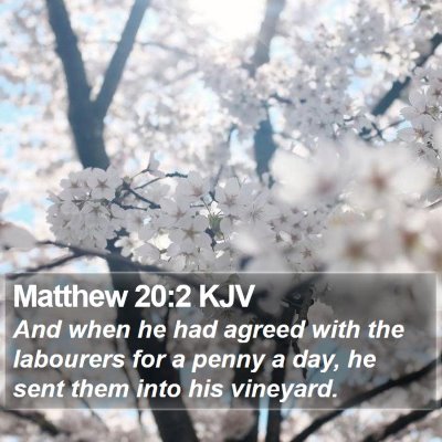 Matthew 20:2 KJV Bible Verse Image