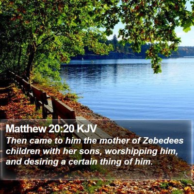 Matthew 20:20 KJV Bible Verse Image