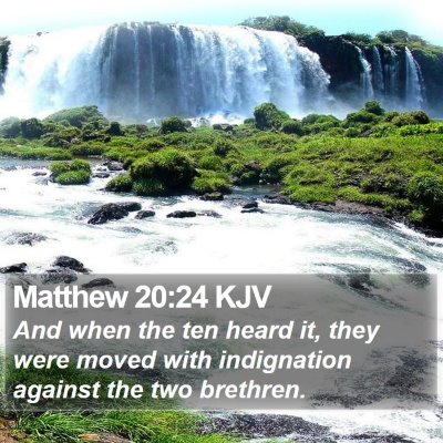 Matthew 20:24 KJV Bible Verse Image