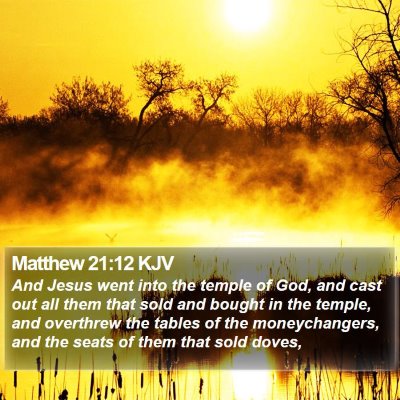 Matthew 21:12 KJV Bible Verse Image