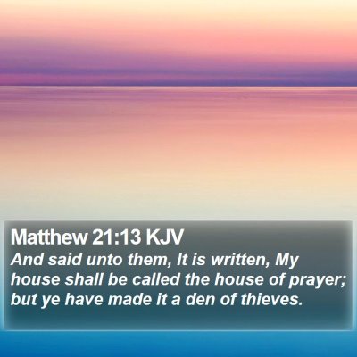 Matthew 21:13 KJV Bible Verse Image