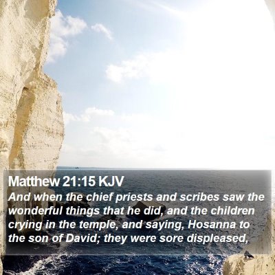 Matthew 21:15 KJV Bible Verse Image
