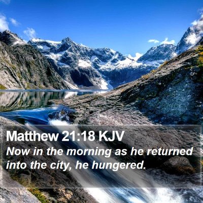 Matthew 21:18 KJV Bible Verse Image