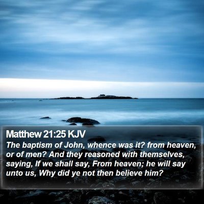Matthew 21:25 KJV Bible Verse Image