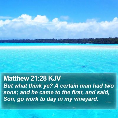Matthew 21:28 KJV Bible Verse Image