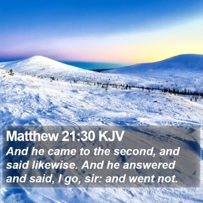 Matthew 21:30 KJV Bible Verse Image
