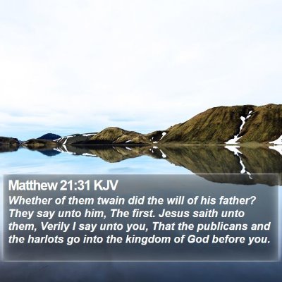 Matthew 21:31 KJV Bible Verse Image