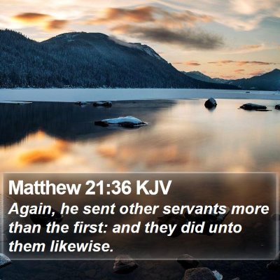 Matthew 21:36 KJV Bible Verse Image