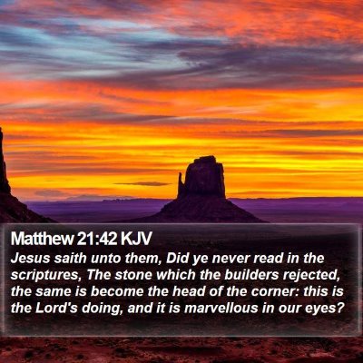Matthew 21:42 KJV Bible Verse Image