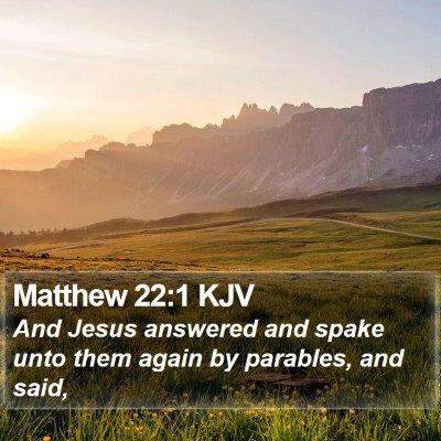 Matthew 22:1 KJV Bible Verse Image