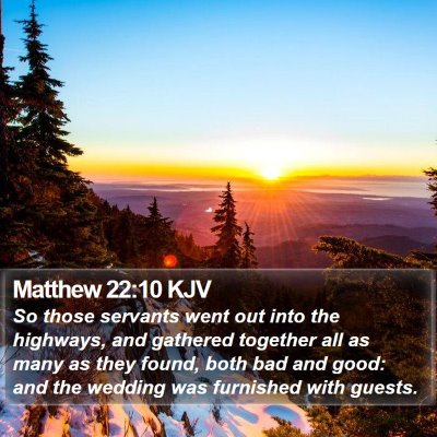 Matthew 22:10 KJV Bible Verse Image