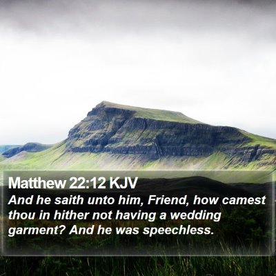 Matthew 22:12 KJV Bible Verse Image