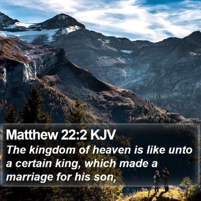 Matthew 22:2 KJV Bible Verse Image