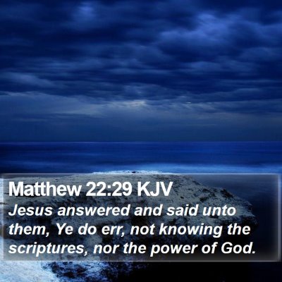 Matthew 22:29 KJV Bible Verse Image