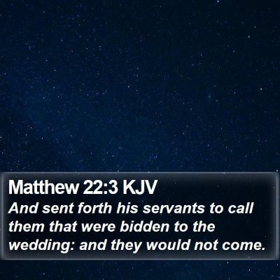 Matthew 22:3 KJV Bible Verse Image