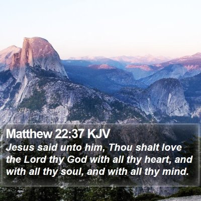 Matthew 22:37 KJV Bible Verse Image